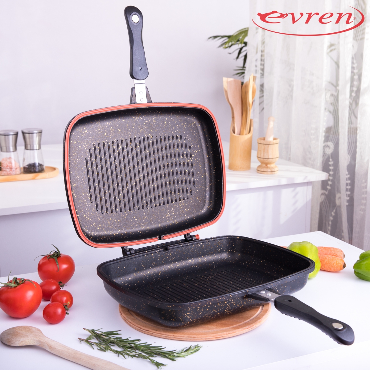 Cast Double Grill Pan