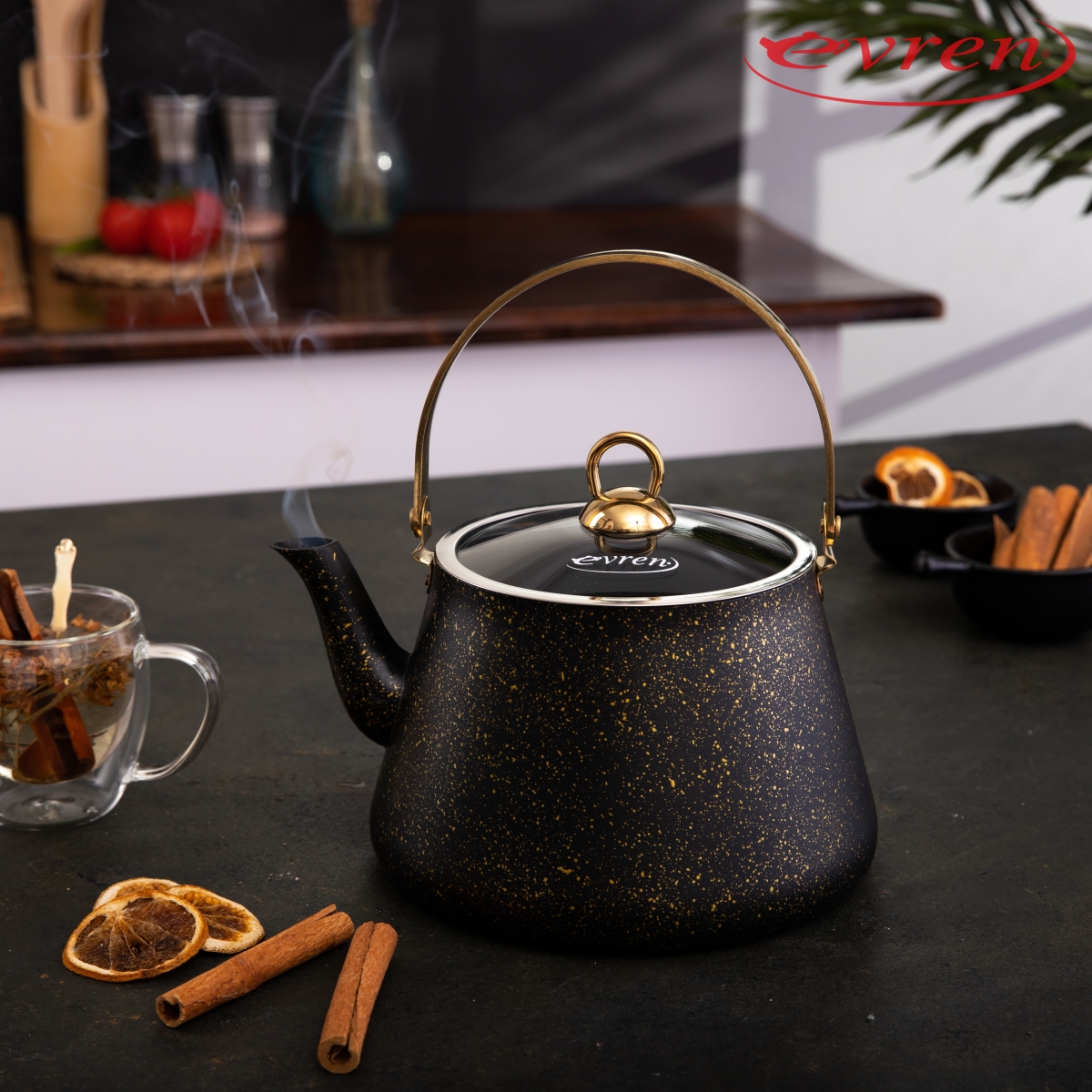 GOLD STONE BAKRAÇ BİTKİ ÇAYDANLIĞI/GOLD STONE BUCKET TEAPOT/ЧАЙНИК