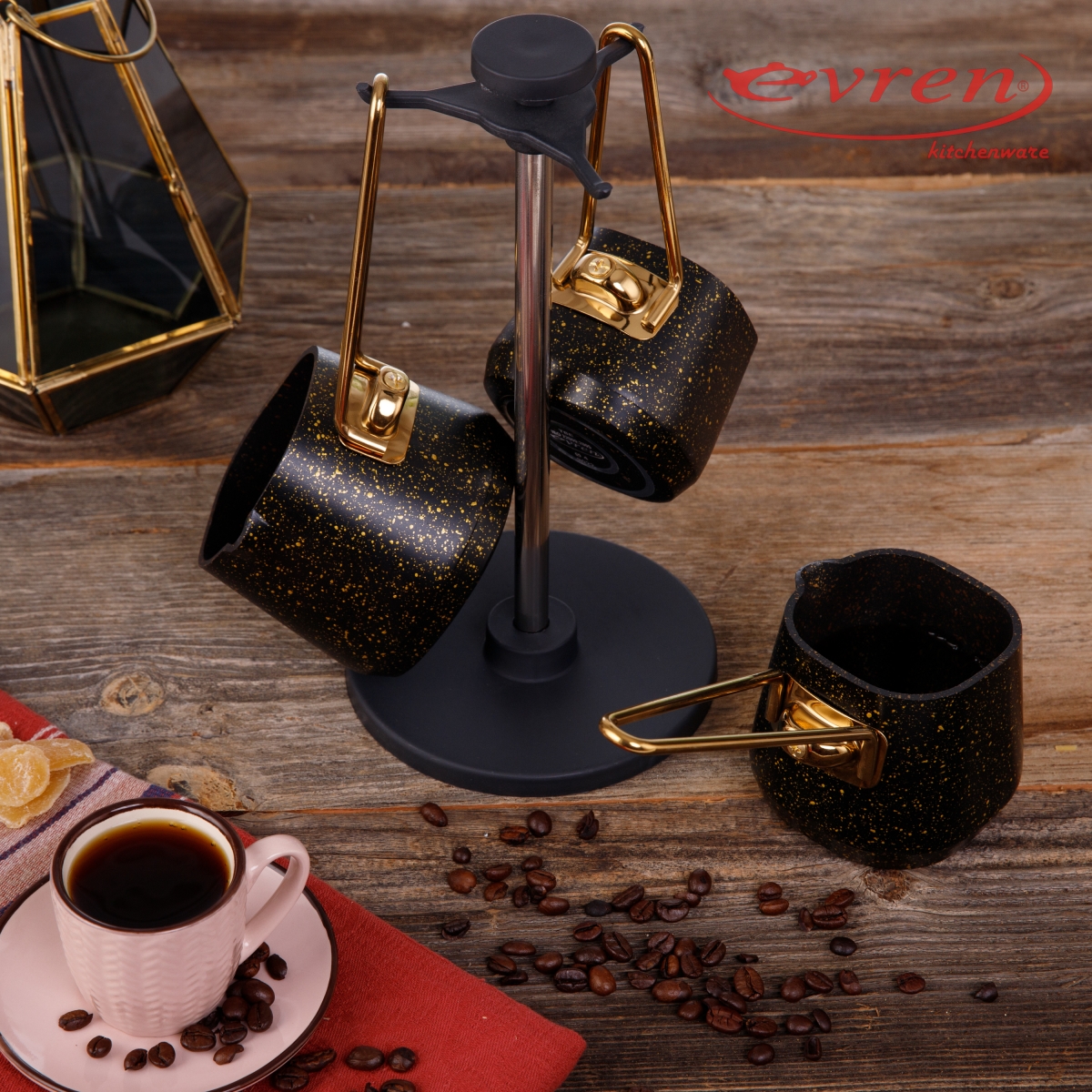 KARE CEZVE SETİ/SQUARE COFFEE POT